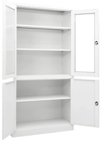 Armadio per ufficio bianco 90x40x180 cm in acciaio