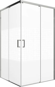 Lato per box doccia angolare dritto H 200 x L 80 cm, sp 6 mm cromo smerigliato