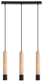 Rabalux 72133 - Lampadario a cavo BRAULIA 3xGU10/50W/230V faggio