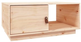 Tavolino da salotto 80x50x35,5 cm in legno massello di pino