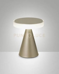 Neutra da tavolo oro opaco  h.20cm a led 3000k - 8w - 750 lm dimmer...