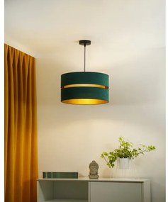 Duolla - Lampadario a sospensione con filo DUO 1xE27/15W/230V diametro 40 cm verde/oro