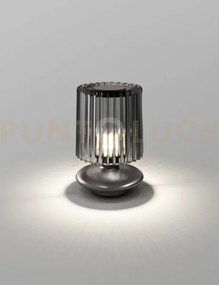 Tread lampada da tavolo fume' trasparente bronzo satinato 1 luce at...