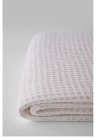 Plaid crema con motivo waffle , 140 x 180 cm Waffel - Euromant