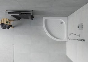 Mexen Rio piatto doccia semicircolare 80 x 80 cm, bianco - 47108080