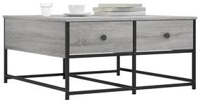 Tavolino da salotto grigio sonoma 80x80x40 cm legno multistrato