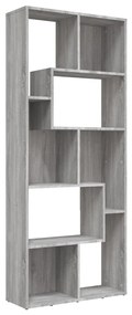 Libreria grigio sonoma 67x24x161 cm in legno ingegnerizzato