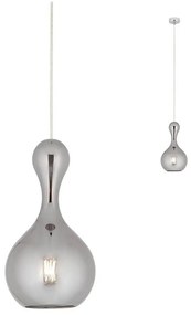 Redo 01-2256 - Lampadario a sospensione con filo LOB 1xE27/42W/230V diametro 18 cm grigio