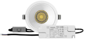 Faro da Incasso Bianco 18W Foro Ø95mm CCT 15°-55° con driver Philips Colore Bianco Variabile CCT