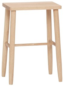 Sedia da bar di colore naturale in rovere massiccio (altezza della seduta 52 cm) Folk – Hübsch