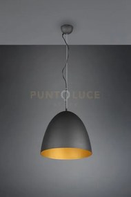 Tilda sospensione metallo cupola nera e oro d.40cm 1 luce attacco e27
