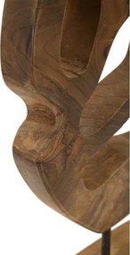 Scultura Lubang In Teak Riciclato Cm 25X10X38 (Pezzi Unici - Non Rip. In Serie)