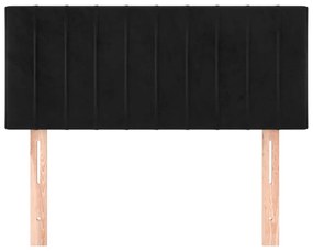 Testiera nera 90x5x78/88 cm in velluto