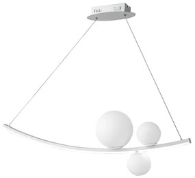 Lampada a sospensione ALTALENA led in metallo 120 cm verniciato BIANCO