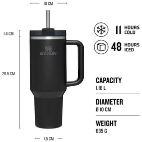 Thermos nero 1,18 l Quencher H2.O FlowState - Stanley