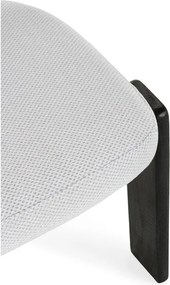 Sedie da pranzo in set nere/grigio chiaro in imbottito 2 pz Nadia – MOME