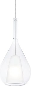 Ideal Lux - Lampadario sospeso a cavo KALIQUE 1xE27/42W/230V Ø 18 cm trasparente