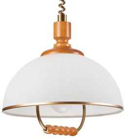 Lampadario a scomparsa RAMONA 1xE27/60W/230V beige/marrone