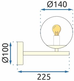 LAMPADA DA PARETE VETRATA Gold APP684-1W