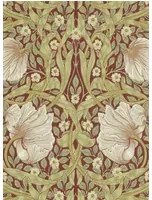 Morris & Co Carta da parati Pimpernel - Brick/ Olive