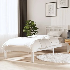 Giroletto Bianco 90x190 Cm Single İn Legno Massello /