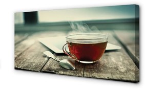 Quadro stampa su tela Cucchiaino da tè caldo 100x50 cm