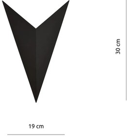 Applique da Parete in Acciaio FORM 4 Nero G9