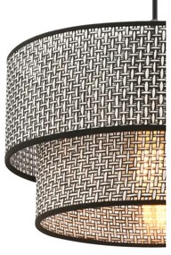 Lampada a sospensione con cavo ECHO 1xE27/60W/230V grigio/nero