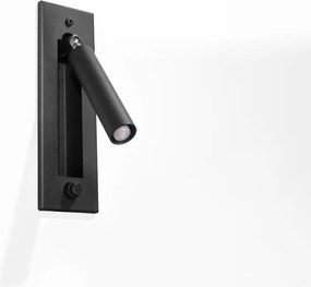 Lampada da parete nera in metallo Chimery – Sollux