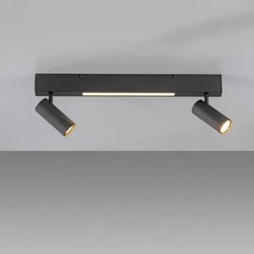 Schöner Wohnen 11793-18 - Faretto LED DANTE 2xGU10/10W+LED/7,2W nero