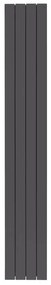 Radiatore acqua calda PRODIGE SUPERIOR in alluminio, 4 elementi, interasse 2000 mm, ardesia/slate-grey