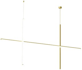 Flos Coordinates Suspension 2 CLIII Lampada sospesa a luce diffusa alimentazione remota in alluminio champagne anodizzato