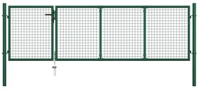 Cancello Di Recinzione İn Acciaio 350x100 Cm Verde /