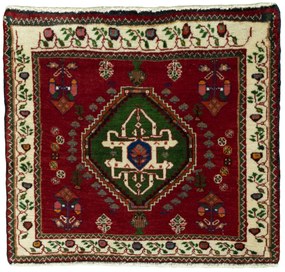 Shiraz Tappeto persiano 60x60 Rosso (Iran) Annodato A Mano
