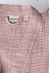 Accappatoio rosa in mussola S/M Kimono – Foutastic