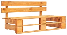 Panca da giardino con pallet in legno marrone miele