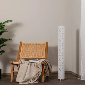 Lampada da terra Lindby Alisea, 104 cm, bianco, RGBW, telecomando