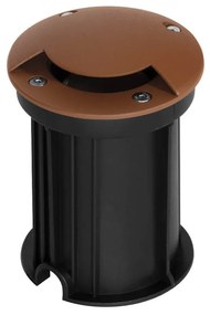 Faretto Carrabile Monodirezione MR16 IP67 Acciaio INOX 12/24V Corten Colore Corten