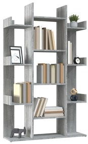 Libreria grigio sonoma 86x25,5x140 cm in legno multistrato