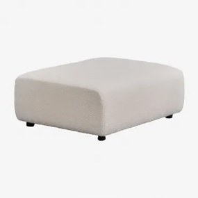 Pouf (105x85 Cm) Per Divano Componibile Bruna Bouclé Blanco - Sklum