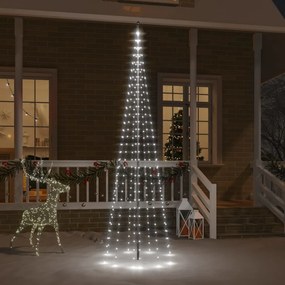 Albero di Natale Pennone con LED di diverse intensità e altezze, Freddo / 300 cm / 310