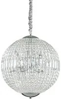 Sospensione Moderna Luxor Metallo-Cristallo Cromo 8 Luci G9 3W 3000K Luce Calda