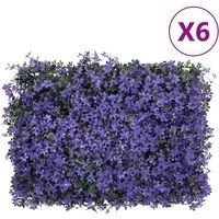 Recinzione Foglie Artificiali 6 pz Viola 40x60 cmcod mxl 113004