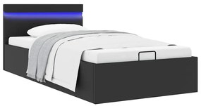 Giroletto Contenitore Idraulico Led Nero Similpelle 100x200 Cm /