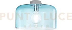 Plafoniera gibus truchese 1 luce attacco e27 35x35x23cm in vetro so...