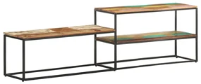 Mobile Porta Tv 180x30x50 Cm İn Legno Massello Di Recupero /