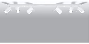 Plafoniera da soffitto in Acciaio 6xGU10 RING 6L Bianca da interno