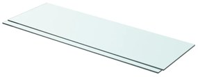 Mensole İn Vetro Trasparente 2 Pz 80x25 Cm /