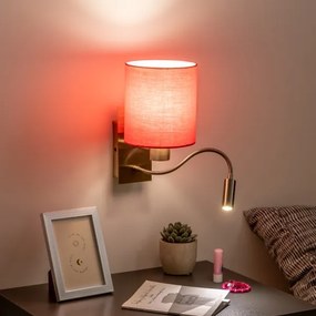 Brilagi - Applique a LED NUBILA 1xE27/25W/230V + LED/3W ottone/rosa