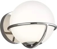 Applique Contemporanea Apollo Acciaio Nichel Lucido 1 Luce G9 3 Ledw 3000K 320Lm